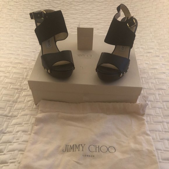 JIMMY CHOO Suede Studded Accents Slingback Sandals- PURCHASED AT SAKS FIFTH AVE - Picture 5 of 8